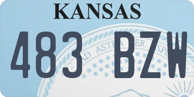 KS license plate 483BZW
