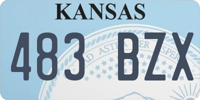 KS license plate 483BZX