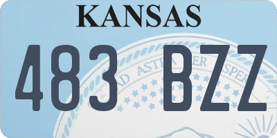 KS license plate 483BZZ