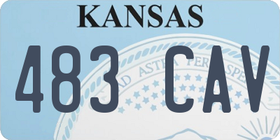 KS license plate 483CAV