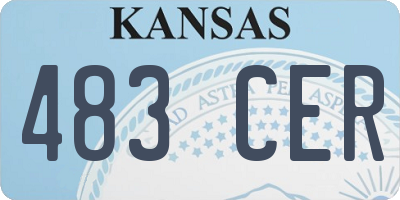 KS license plate 483CER