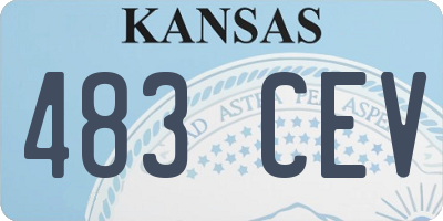 KS license plate 483CEV