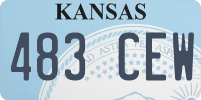 KS license plate 483CEW
