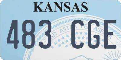 KS license plate 483CGE