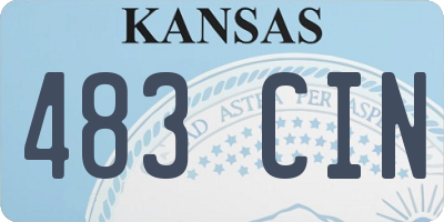KS license plate 483CIN
