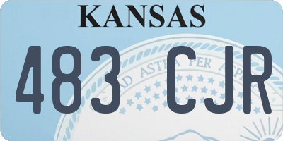 KS license plate 483CJR