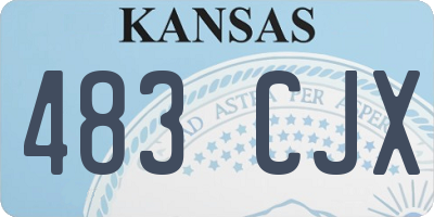 KS license plate 483CJX