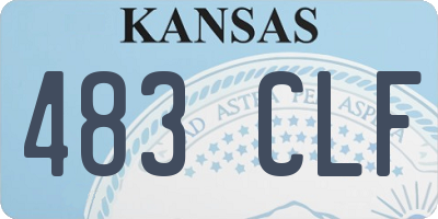 KS license plate 483CLF