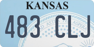 KS license plate 483CLJ