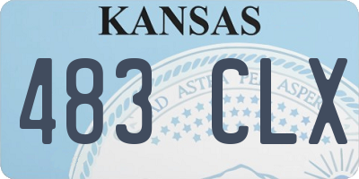 KS license plate 483CLX