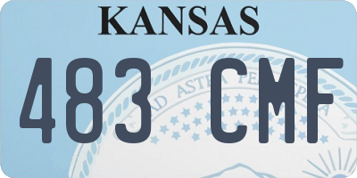 KS license plate 483CMF