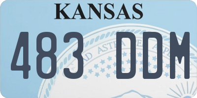 KS license plate 483DDM