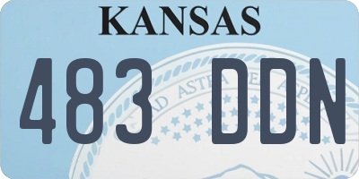 KS license plate 483DDN