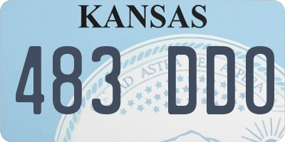 KS license plate 483DDO