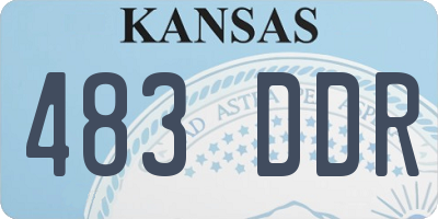 KS license plate 483DDR