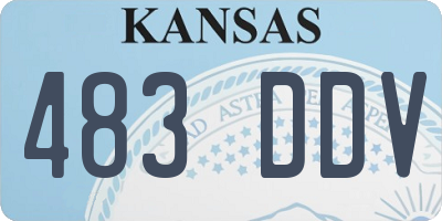 KS license plate 483DDV