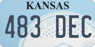 KS license plate 483DEC