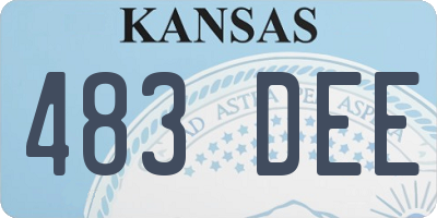 KS license plate 483DEE