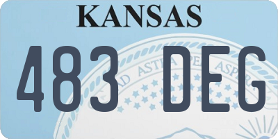 KS license plate 483DEG