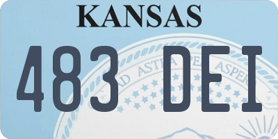 KS license plate 483DEI