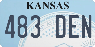 KS license plate 483DEN