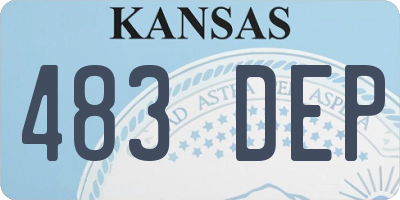 KS license plate 483DEP