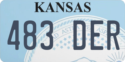 KS license plate 483DER