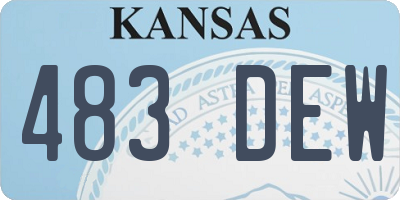 KS license plate 483DEW
