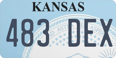 KS license plate 483DEX
