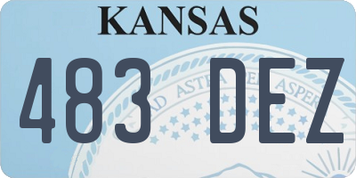 KS license plate 483DEZ