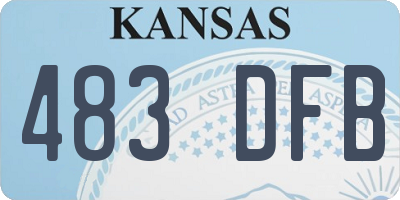 KS license plate 483DFB