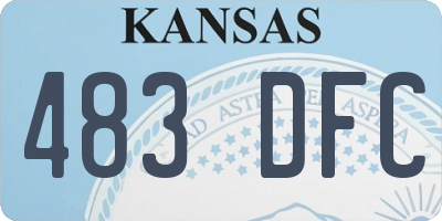KS license plate 483DFC