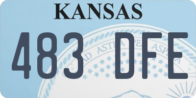 KS license plate 483DFE