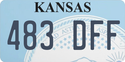 KS license plate 483DFF