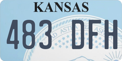 KS license plate 483DFH