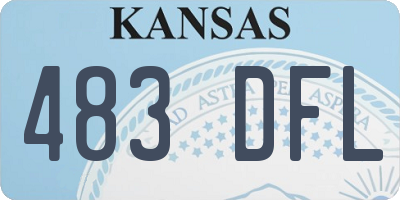 KS license plate 483DFL