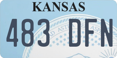 KS license plate 483DFN