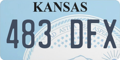 KS license plate 483DFX