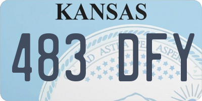 KS license plate 483DFY