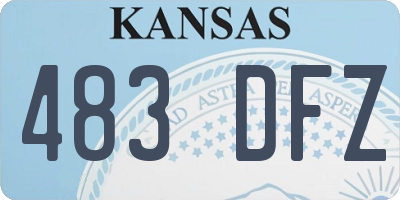 KS license plate 483DFZ