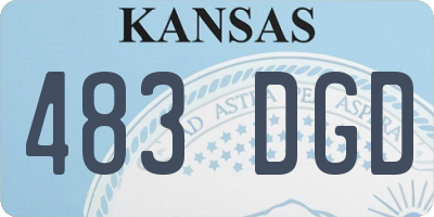 KS license plate 483DGD