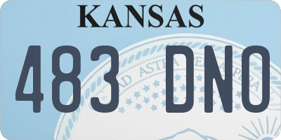 KS license plate 483DNO