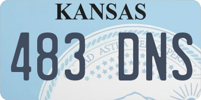 KS license plate 483DNS