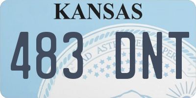 KS license plate 483DNT