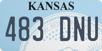 KS license plate 483DNU