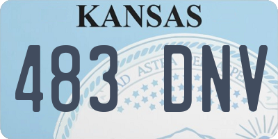 KS license plate 483DNV