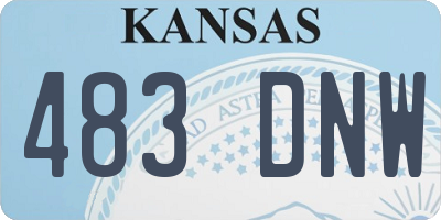 KS license plate 483DNW