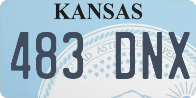 KS license plate 483DNX