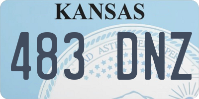 KS license plate 483DNZ