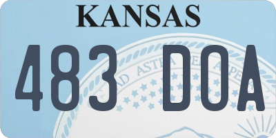 KS license plate 483DOA